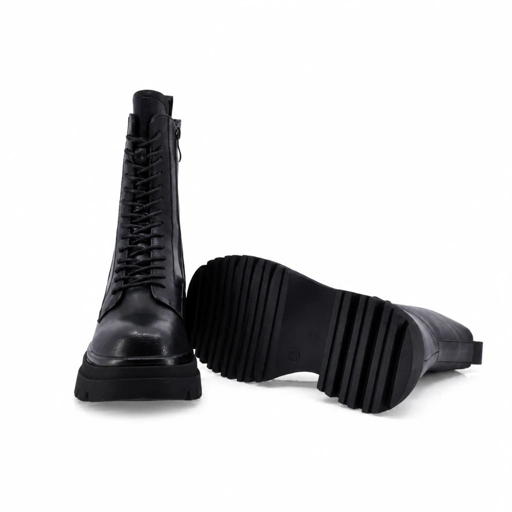 Ghete dama casual Anna Viotti piele naturala D106-F12610-A1496-1 negre