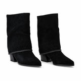 Cizme Dama Casual Anna Viotti Piele Intoarsa D105-8071R-F255-N64 negre