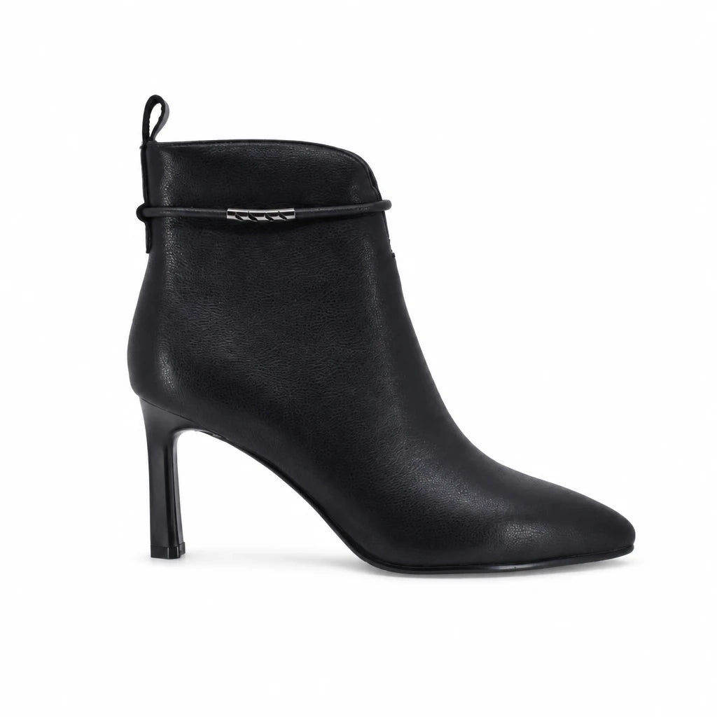 Botine dama elegante Anna Viotti piele naturala D106-7Y77-RH2245V-HA negre