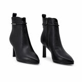Botine dama elegante Anna Viotti piele naturala D106-7Y77-RH2245V-HA negre