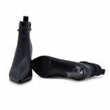 Botine dama elegante Anna Viotti piele naturala D106-7Y77-RH2245V-HA negre