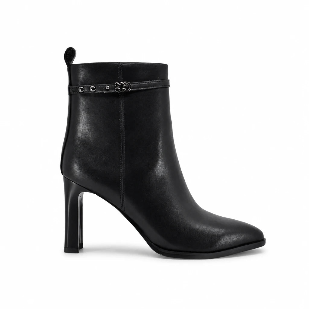Botine dama elegante Anna Viotti piele naturala D106-HW060-L671R negre