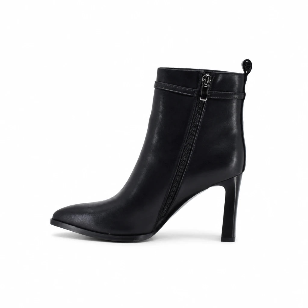 Botine dama elegante Anna Viotti piele naturala D106-HW060-L671R negre