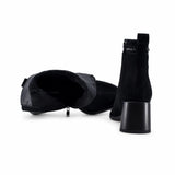 Botine dama elegante Anna Viotti piele intoarsa D106-M1593-Q1370-2 negre