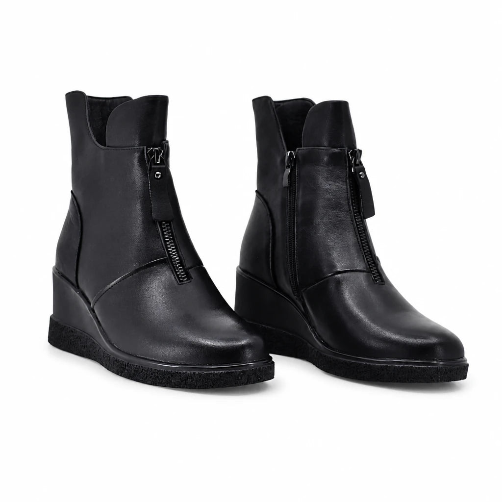 Ghete dama casual Anna Viotti piele naturala D111-GF26AW16-1 negre