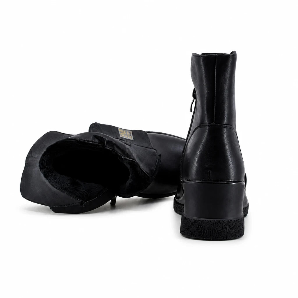 Ghete dama casual Anna Viotti piele naturala D111-GF26AW16-1 negre