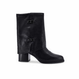 Cizme dama casual Anna Viotti piele naturala D115-80935-06T negre