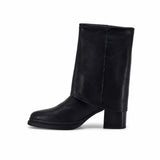 Cizme dama casual Anna Viotti piele naturala D115-80935-06T negre