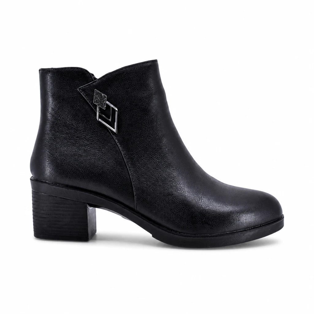 Ghete dama casual Anna Viotti piele naturala D111-1E02580-6 negre