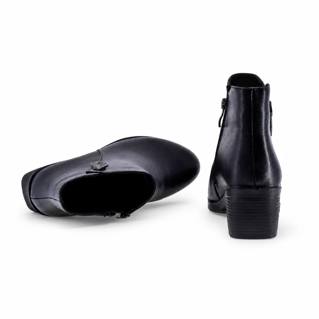 Ghete dama casual Anna Viotti piele naturala D111-1E02580-6 negre