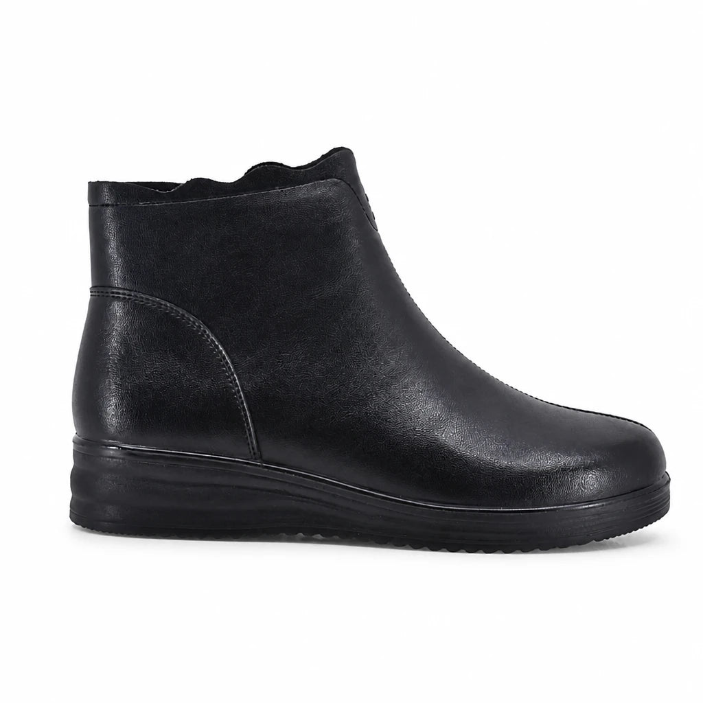 Ghete dama casual Anna Viotti piele naturala D111-3E78978-72 negre