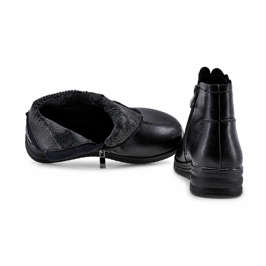 Ghete dama casual Anna Viotti piele naturala D111-3E78978-72 negre