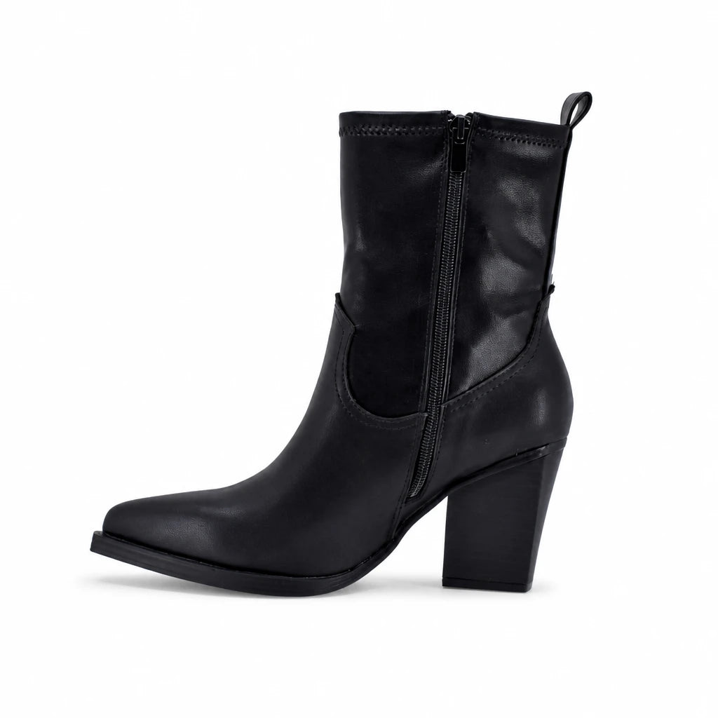 Ghete dama casual Anna Viotti piele naturala D113-29802 negre