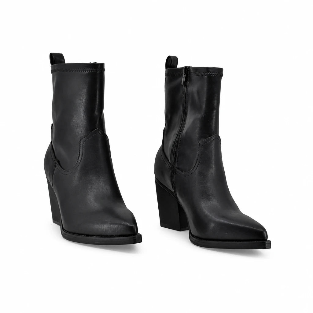 Ghete dama casual Anna Viotti piele naturala D113-29802 negre
