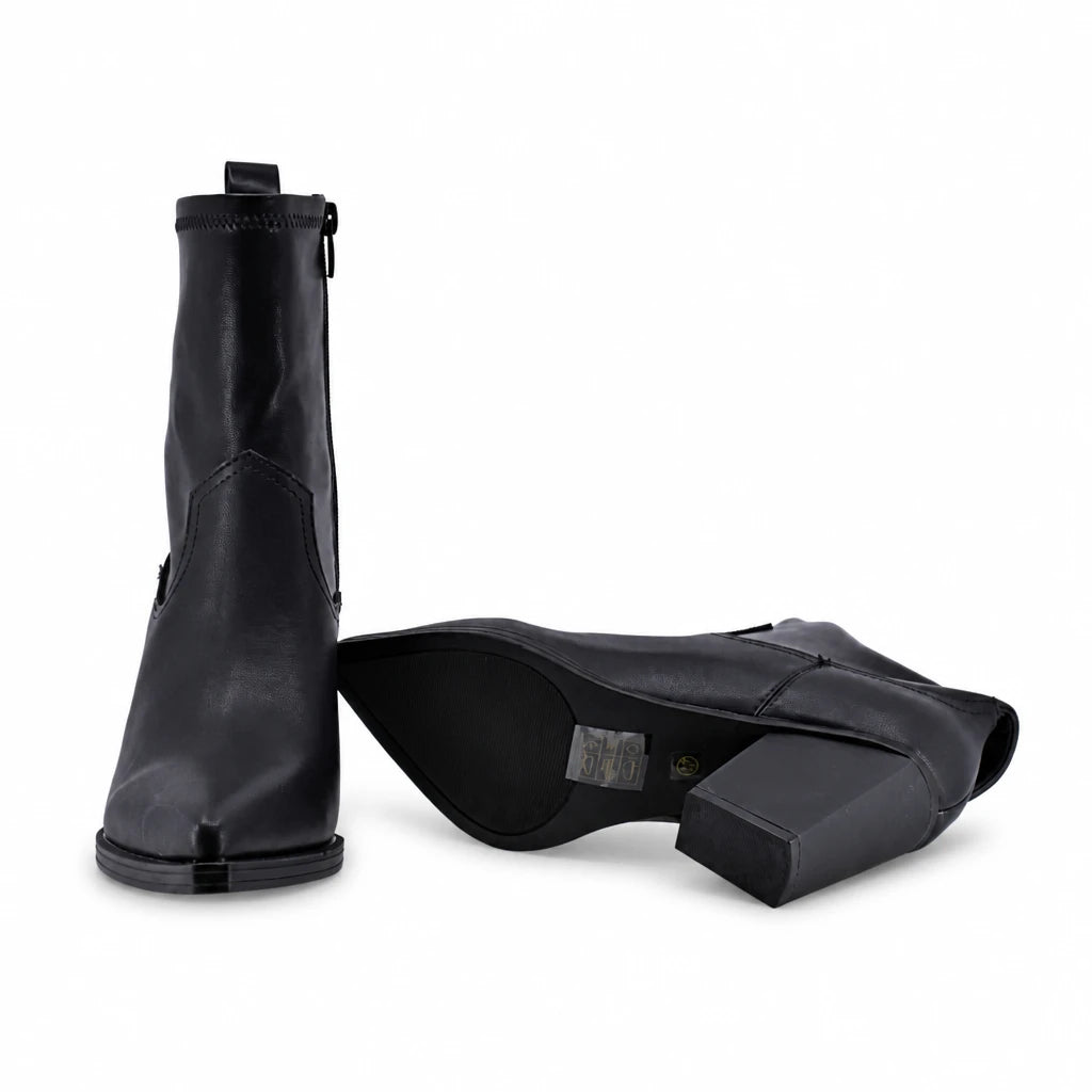 Ghete dama casual Anna Viotti piele naturala D113-29802 negre