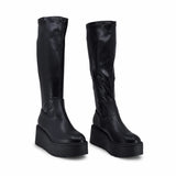 Cizme dama casual Anna Viotti piele naturala D113-160304 negre