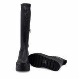 Cizme dama casual Anna Viotti piele naturala D113-160304 negre
