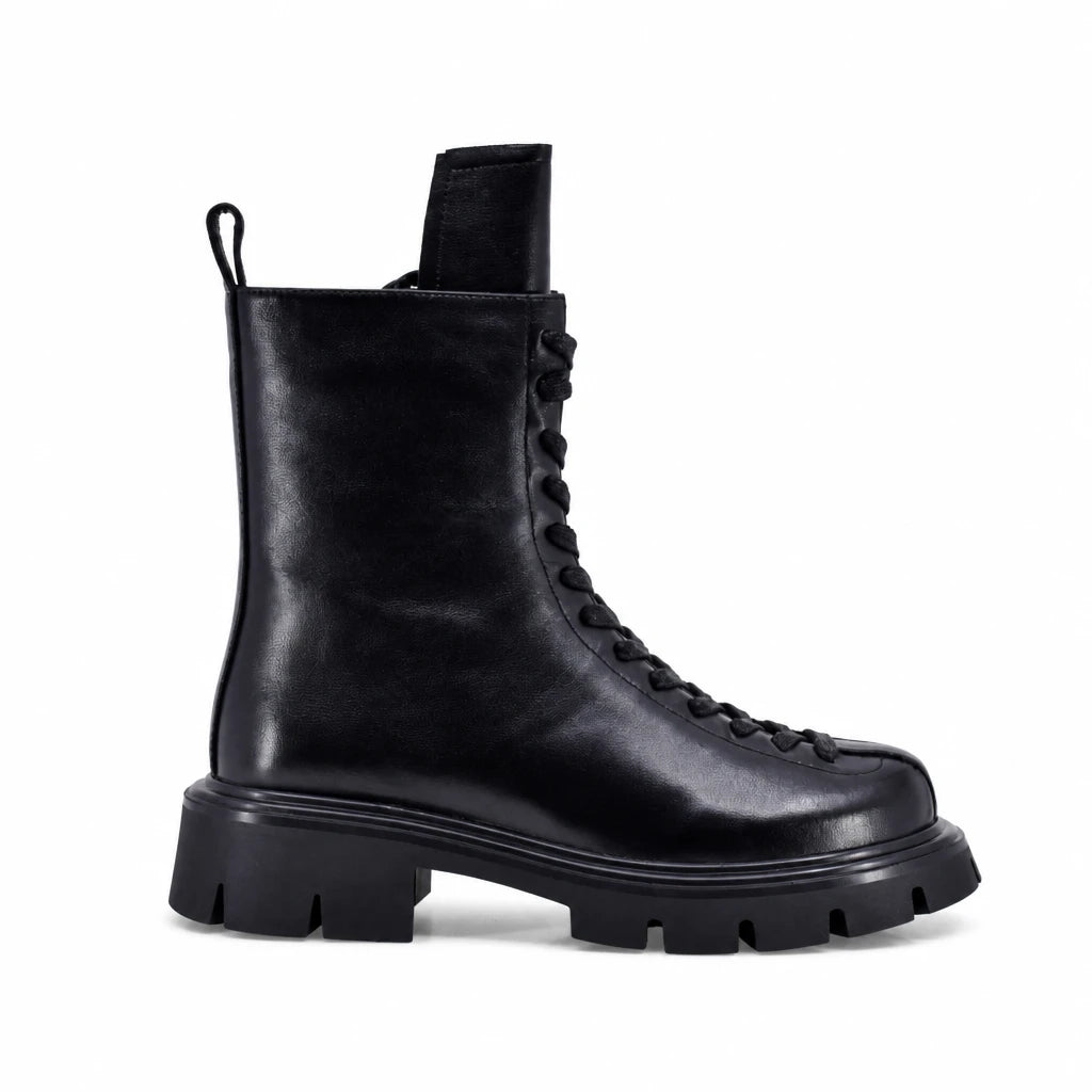 Ghete dama casual Sole piele naturala D122-P115-328 negre