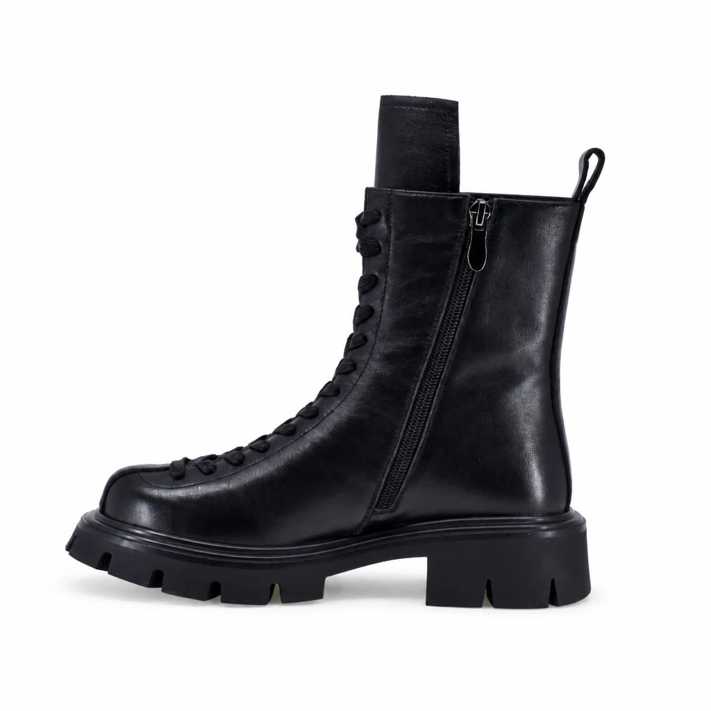 Ghete dama casual Sole piele naturala D122-P115-328 negre