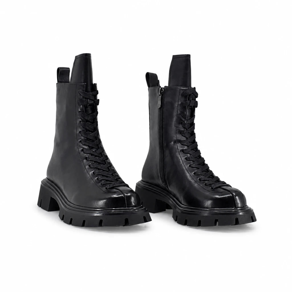 Ghete dama casual Sole piele naturala D122-P115-328 negre
