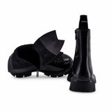 Ghete dama casual Sole piele naturala D122-P115-328 negre