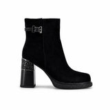 Botine dama elegante Anna Viotti piele naturala D122-ZPW351-N4783-2 negre
