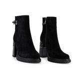 Botine dama elegante Anna Viotti piele naturala D122-ZPW351-N4783-2 negre