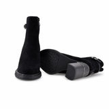 Botine dama elegante Anna Viotti piele naturala D122-ZPW351-N4783-2 negre