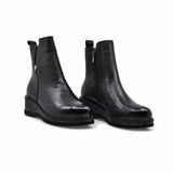 Ghete dama casual Anna Viotti piele naturala D124-BQ072 negre