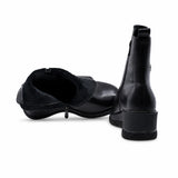 Ghete dama casual Anna Viotti piele naturala D124-BQ072 negre