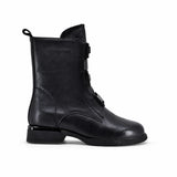 Ghete dama casual Sole piele naturala D124-BQ21731 negre