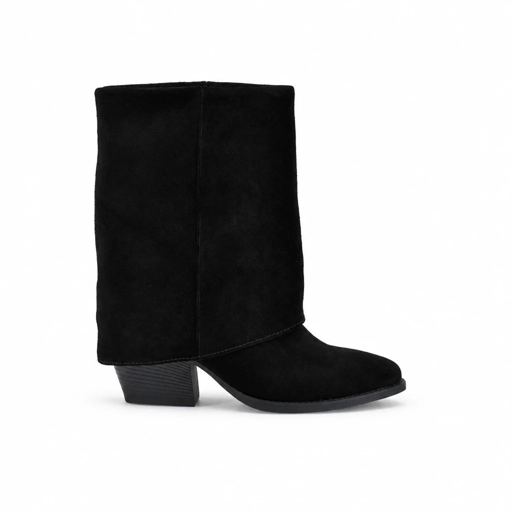 Cizme Dama Casual Anna Viotti Piele Intoarsa D115-2380-29R-02 negre
