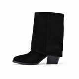 Cizme Dama Casual Anna Viotti Piele Intoarsa D115-2380-29R-02 negre