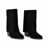 Cizme Dama Casual Anna Viotti Piele Intoarsa D115-2380-29R-02 negre
