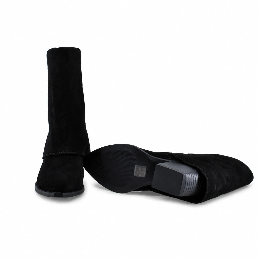 Cizme Dama Casual Anna Viotti Piele Intoarsa D115-2380-29R-02 negre