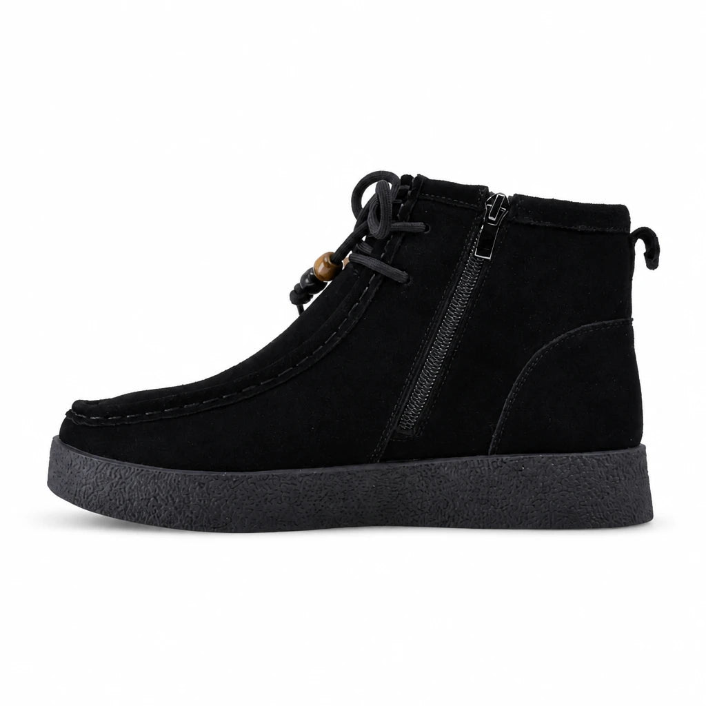 Ghete dama casual Anna Viotti piele intoarsa D111-SD5231 negre