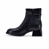 Botine dama elegante Anna Viotti piele naturala D105-4157R-A399-YT64 negre