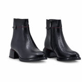 Botine dama elegante Anna Viotti piele naturala D105-4157R-A399-YT64 negre