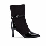 Botine dama elegante Anna Viotti piele intoarsa D106-7Y77-GW833V-H-B-DK maro