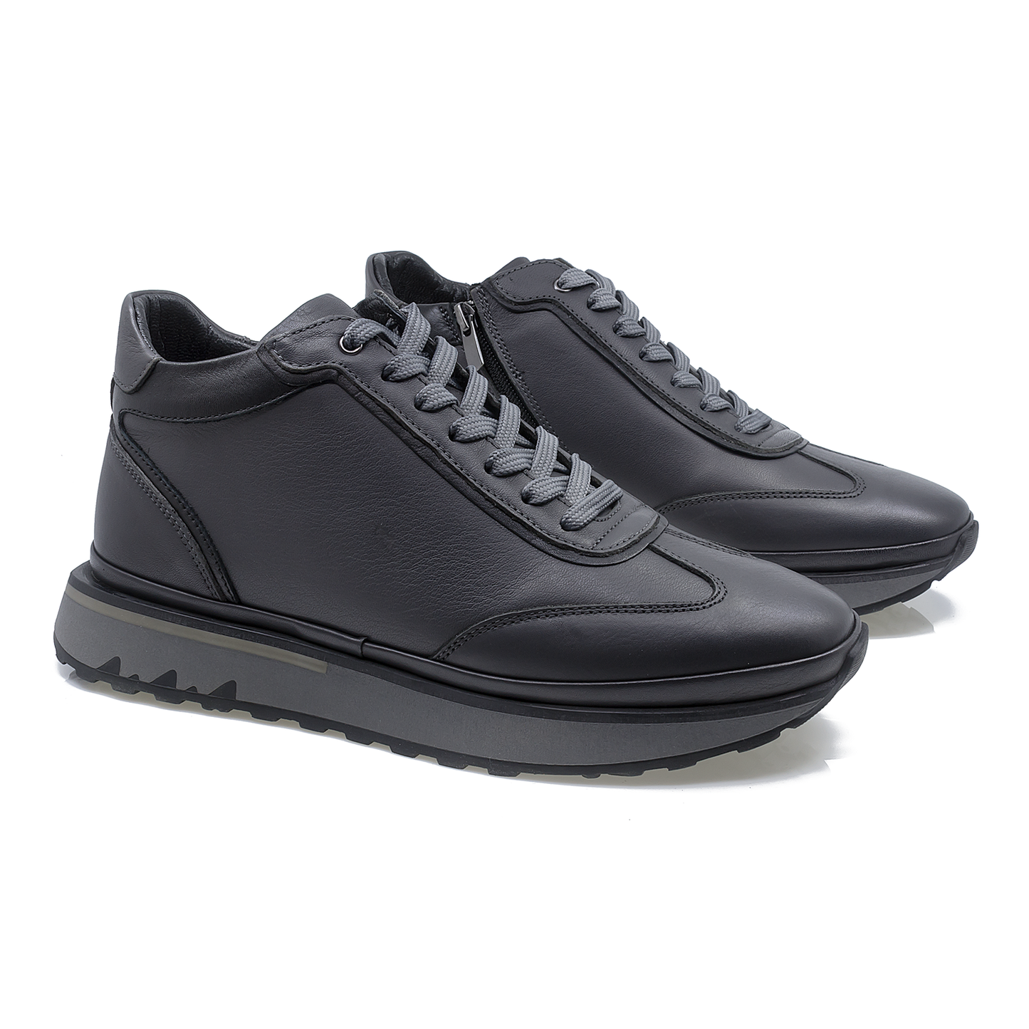 Ghete barbati Goretti din piele naturala B17-3066 GRI