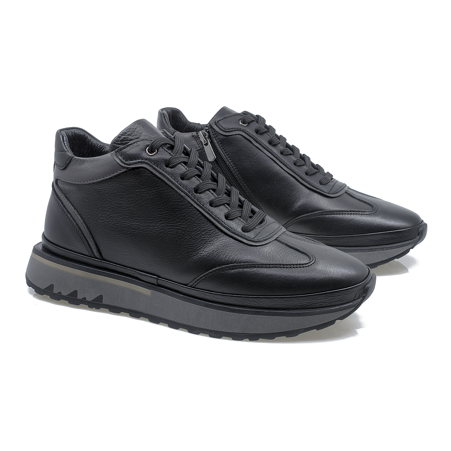 Ghete barbati Goretti din piele naturala B17-3066 NEGRU