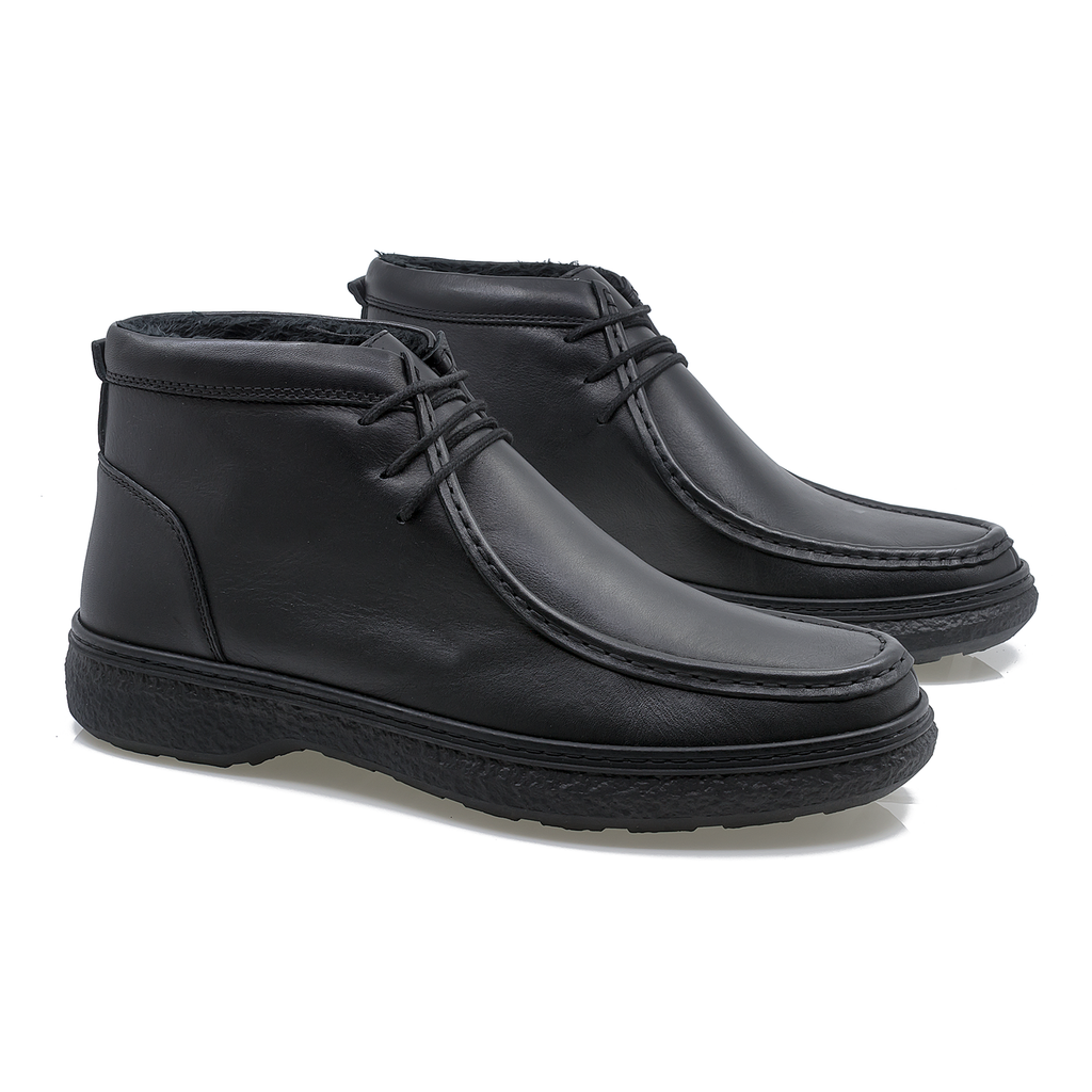 Ghete barbati Goretti din piele naturala negru B69-484