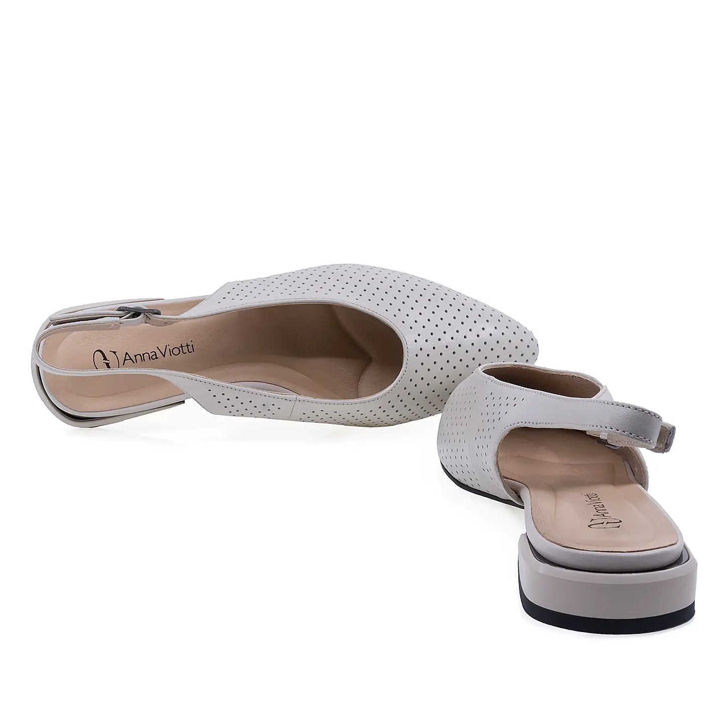 Balerini damă Anna Viotti D105-5029P-J547-Z802 cu branț din meșină naturală, confort superior și respirabilitate pentru purtare zilnică