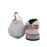 Balerini damă Anna Viotti D105-5029P-J547-Z802 crem, decupați la spate, din piele naturală, eleganți și comozi pentru sezonul cald