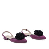 Balerini dama Anna Viotti D2840 fucsia din piele naturala, vedere din fata