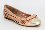 Balerini dama perforati roz Anna Viotti