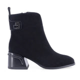 Botine dama elegante Anna Viotti piele intoarsa D123-J5.5-A2722-830-Y36 negre