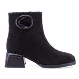 Botine dama elegante Anna Viotti piele intoarsa D123-J5A2721-700-H802 maro