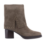 Botine dama casual Anna Viotti piele intoarsa D115-80935-05R kaki