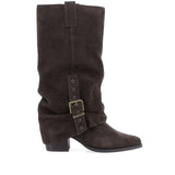 Cizme Dama Casual Anna Viotti Piele Intoarsa D115-138830-14R maro